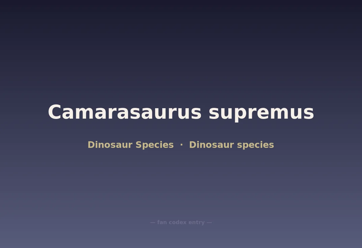 Camarasaurus supremus
