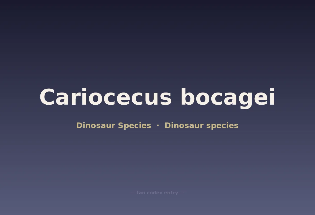 Cariocecus bocagei