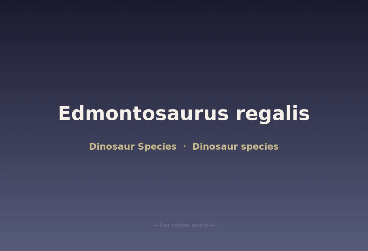Edmontosaurus regalis