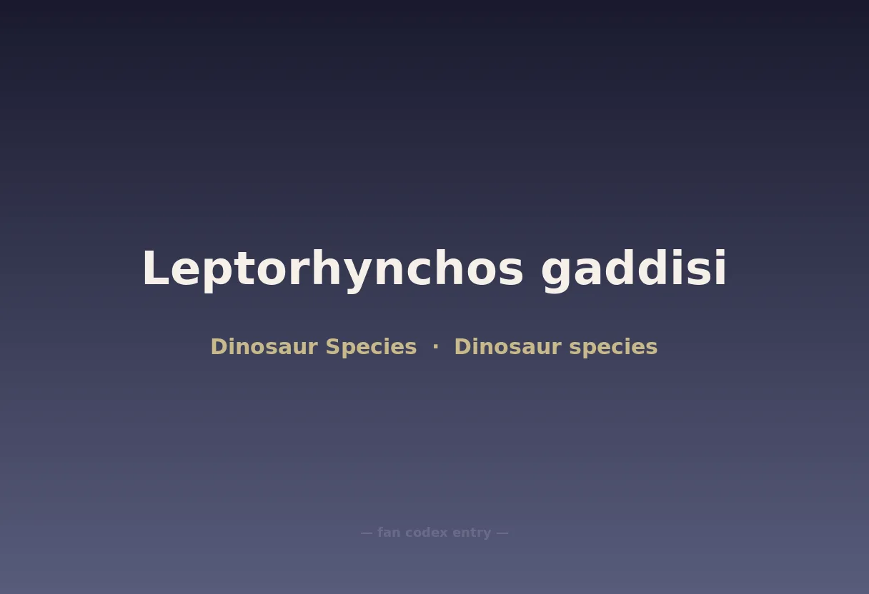 Leptorhynchos gaddisi