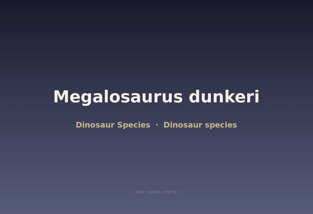 Megalosaurus dunkeri