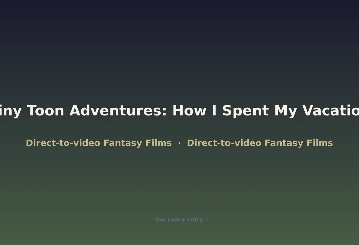 Tiny Toon Adventures: How I Spent My Vacation