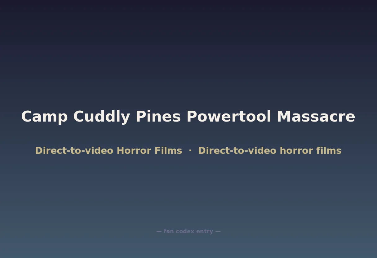 Camp Cuddly Pines Powertool Massacre