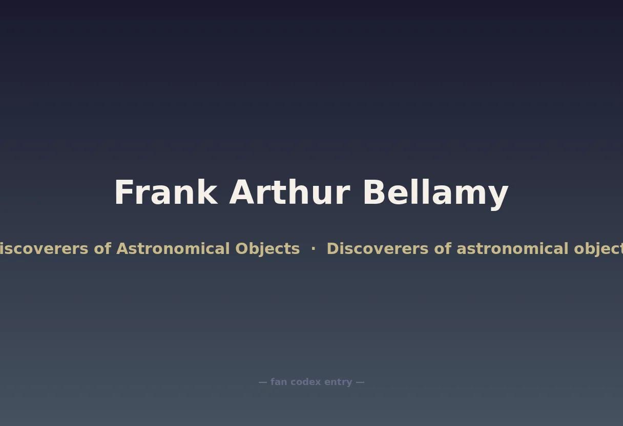 Frank Arthur Bellamy