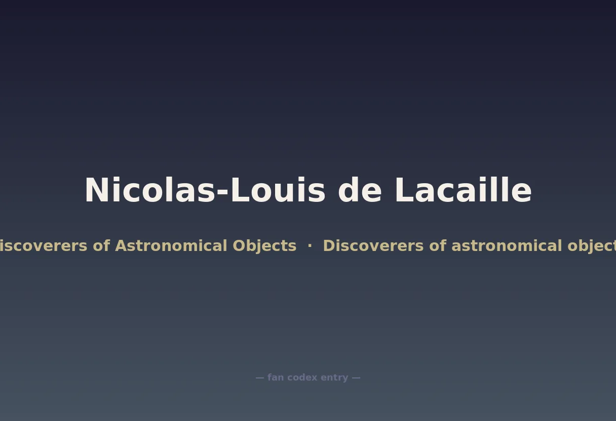 Nicolas-Louis de Lacaille