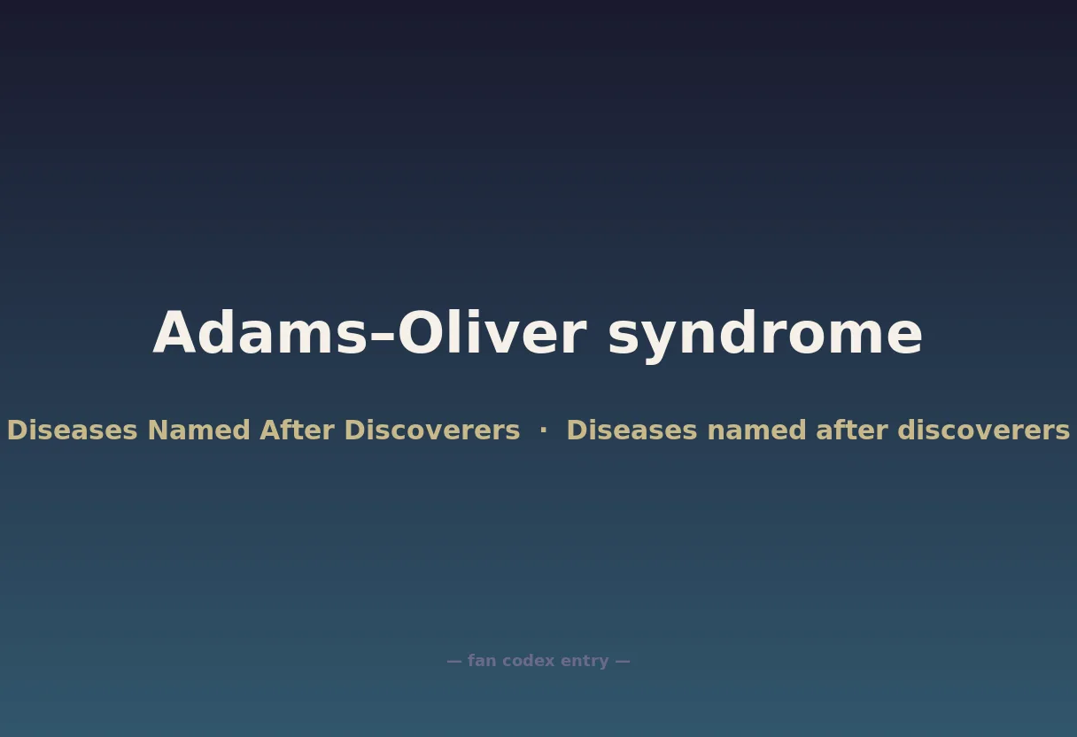 Adams–Oliver syndrome