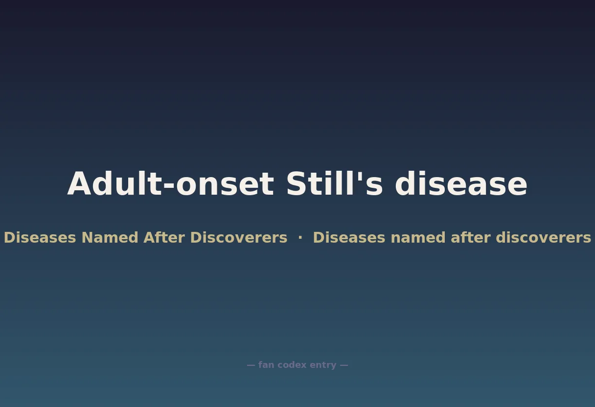Adult-onset Still's disease