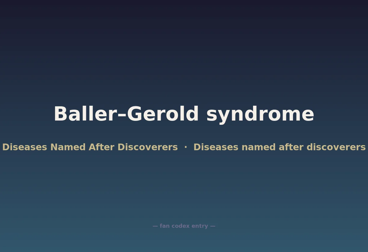 Baller–Gerold syndrome