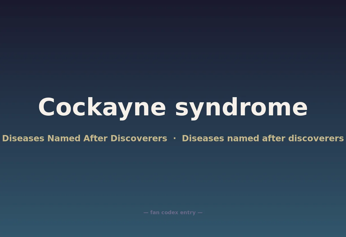 Cockayne syndrome