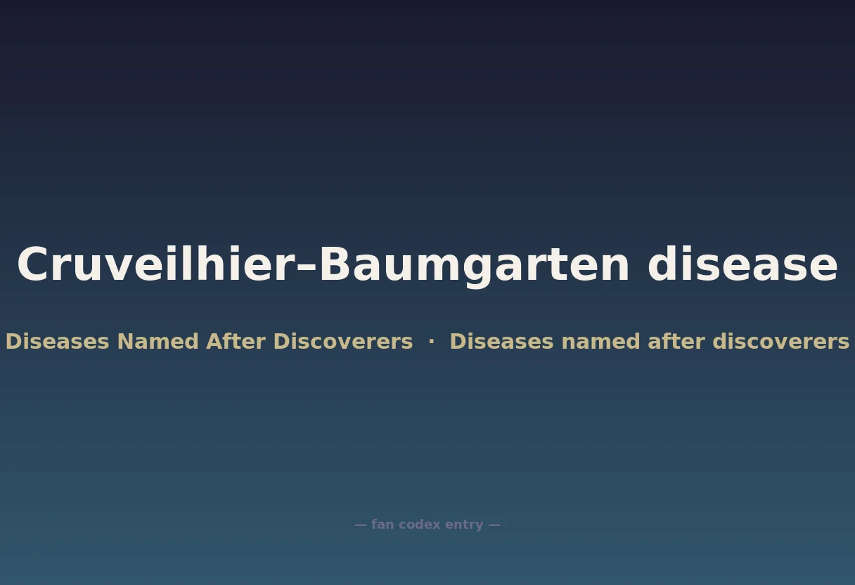 Cruveilhier–Baumgarten disease