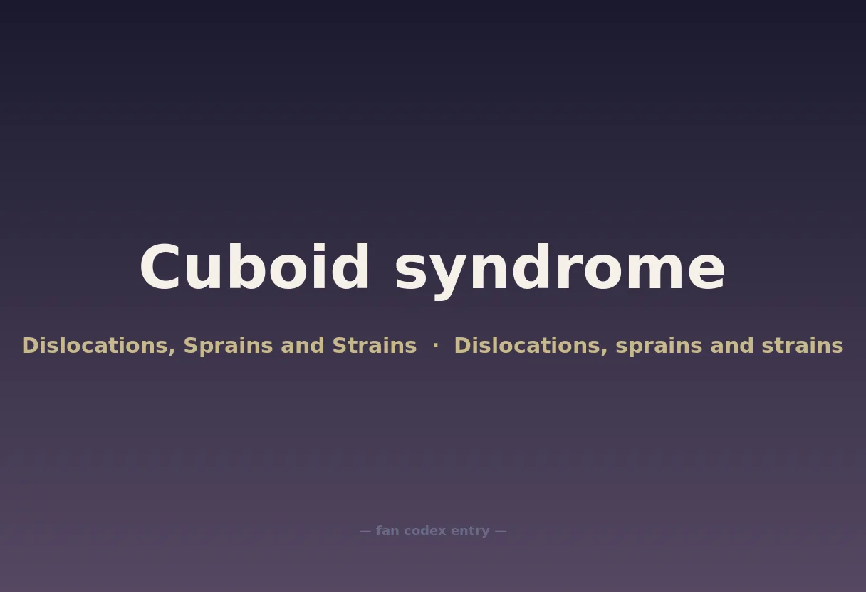 Cuboid syndrome