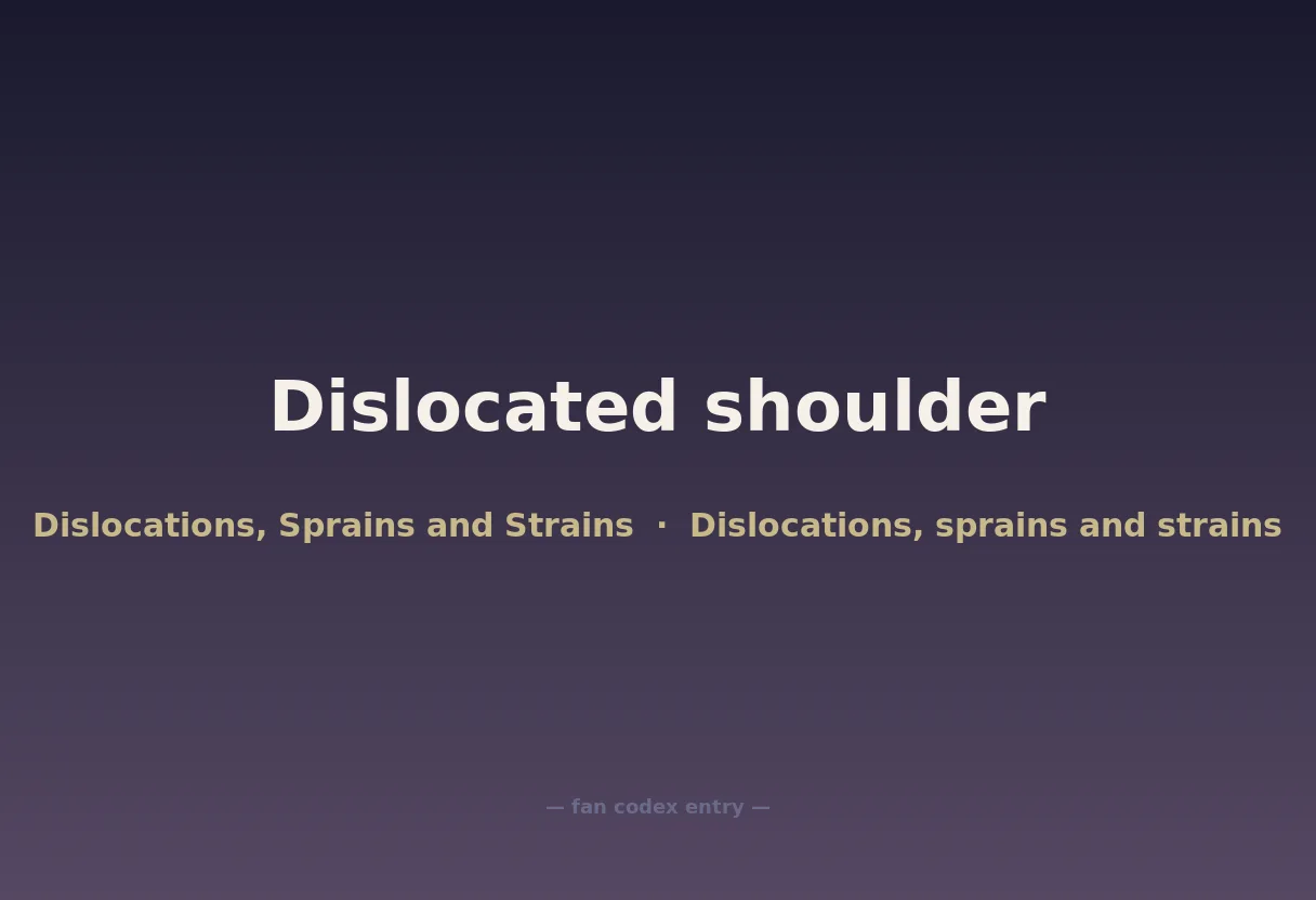 Dislocated shoulder