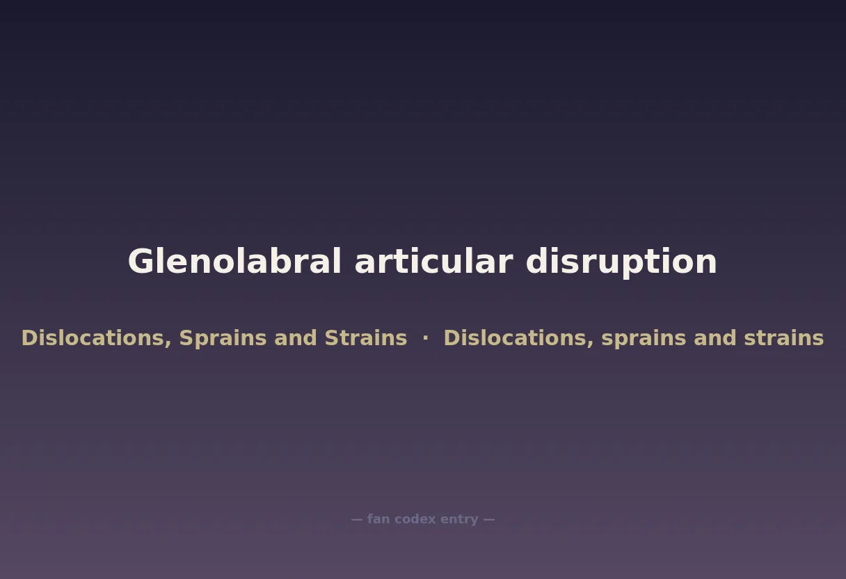 Glenolabral articular disruption