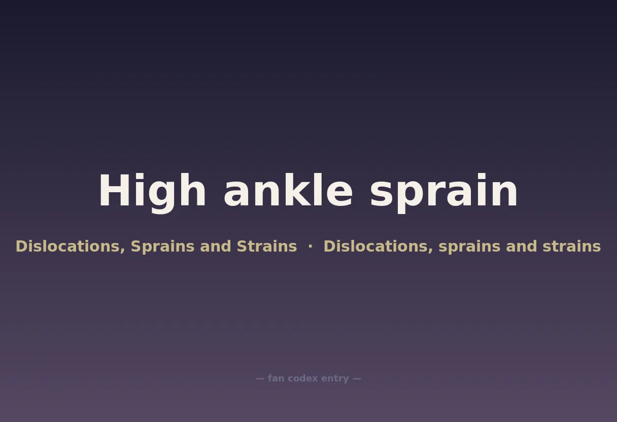 High ankle sprain