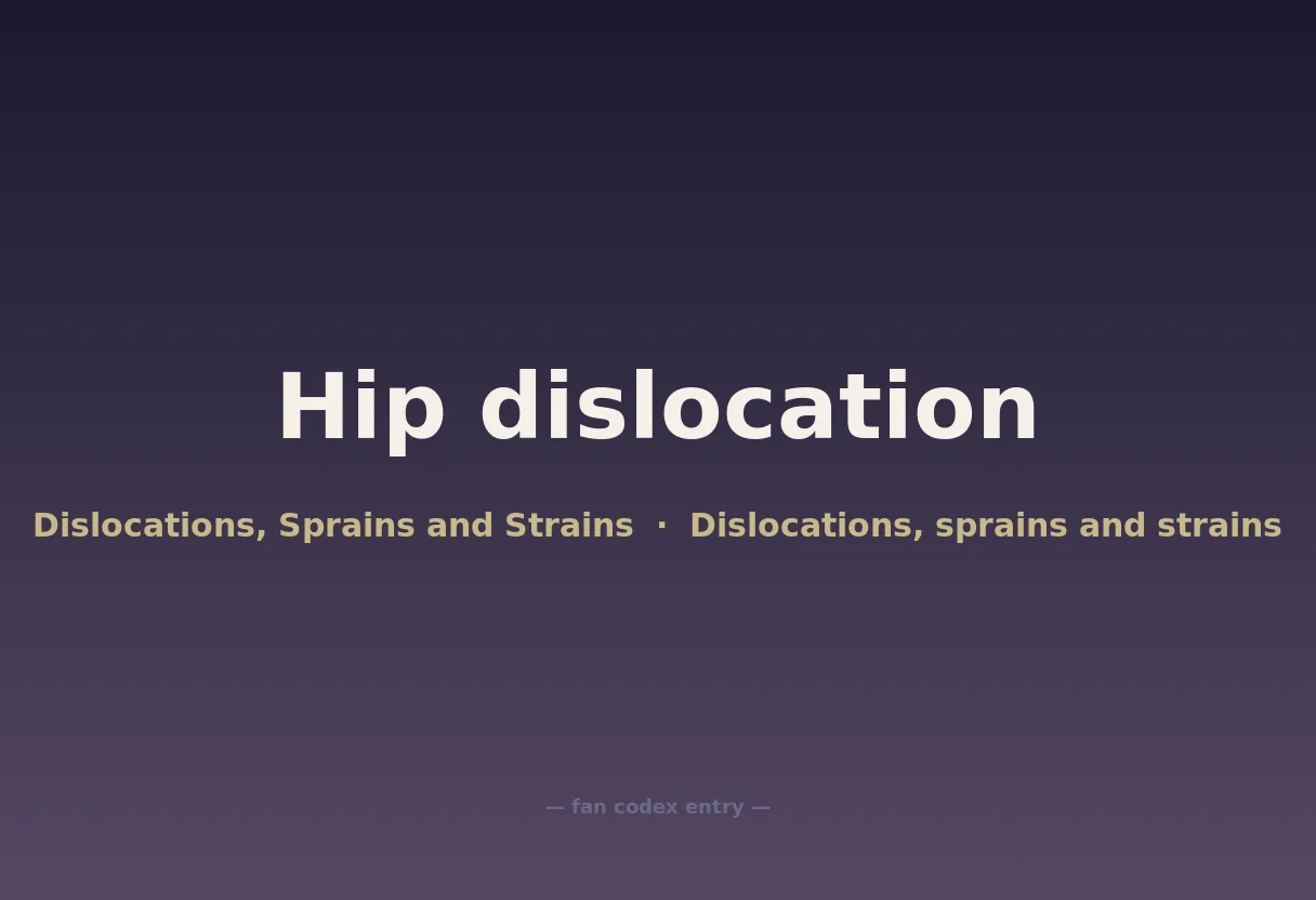 Hip dislocation