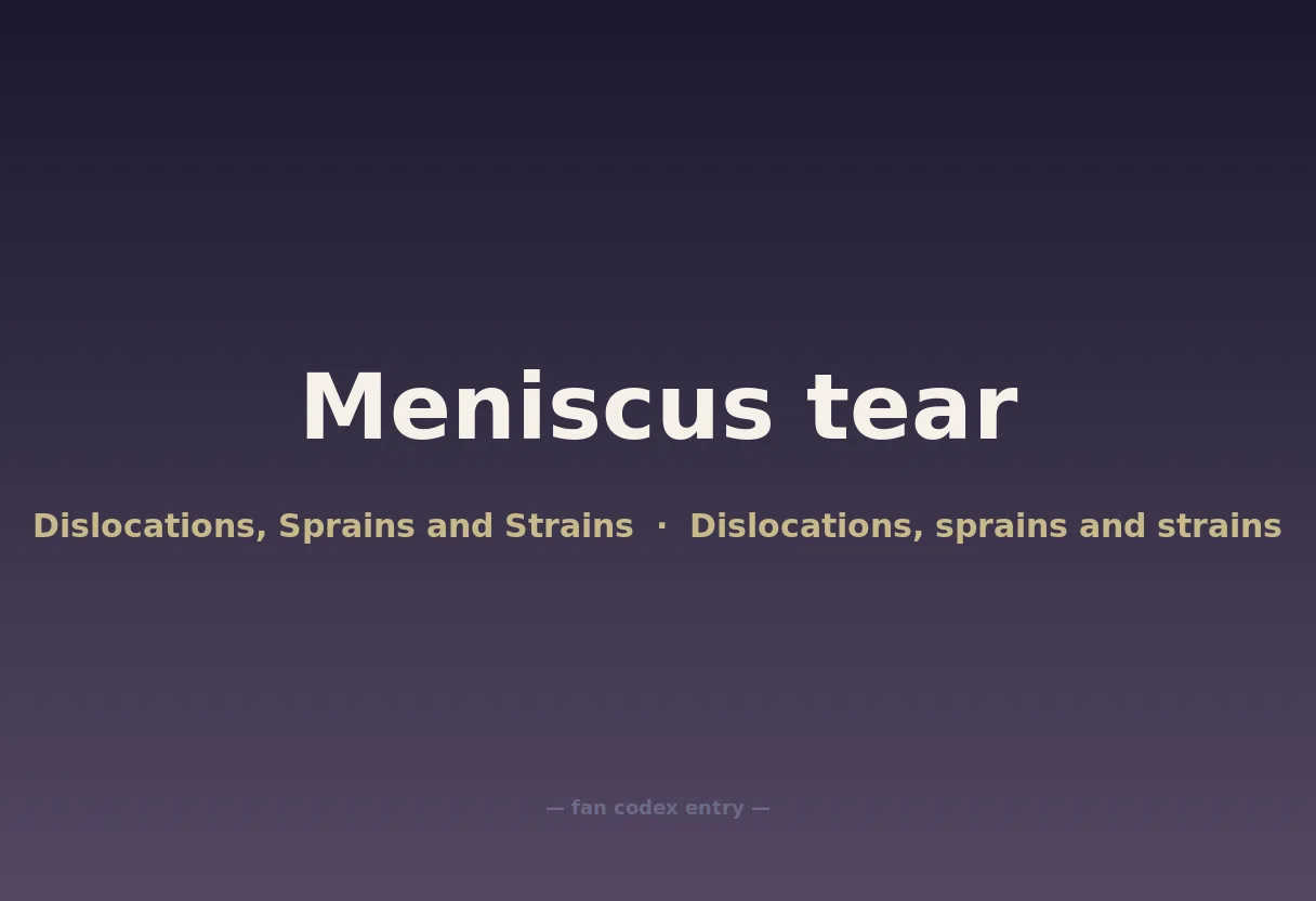 Meniscus tear