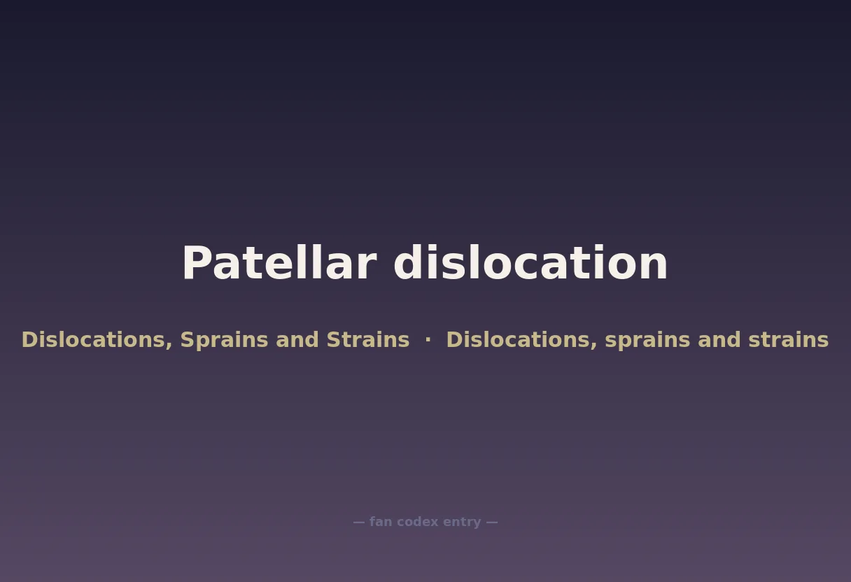 Patellar dislocation