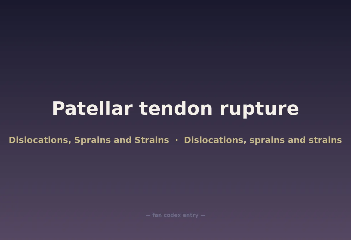 Patellar tendon rupture