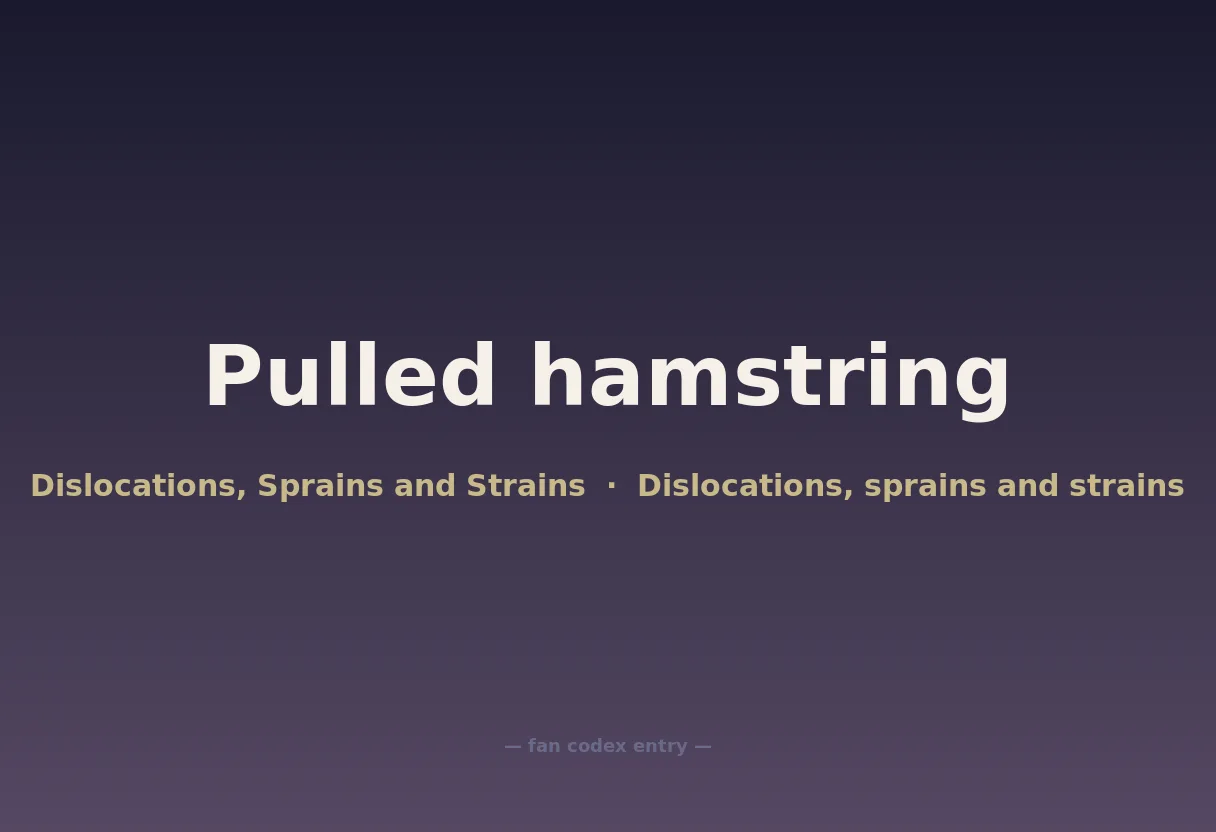 Pulled hamstring