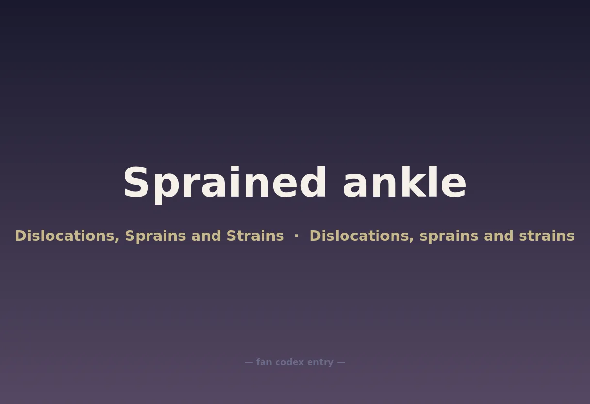 Sprained ankle