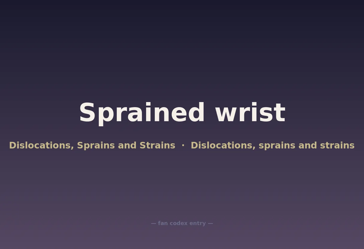 Sprained wrist