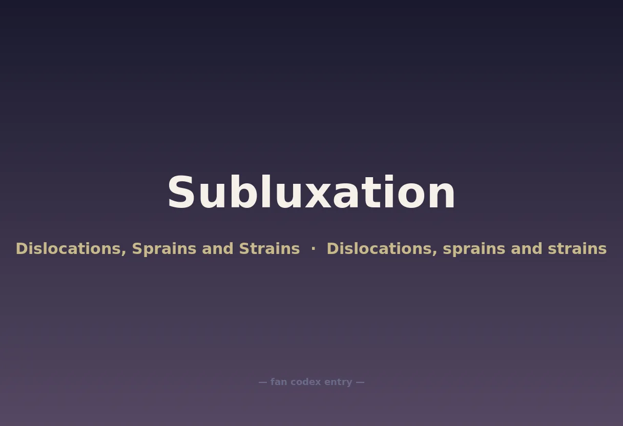 Subluxation