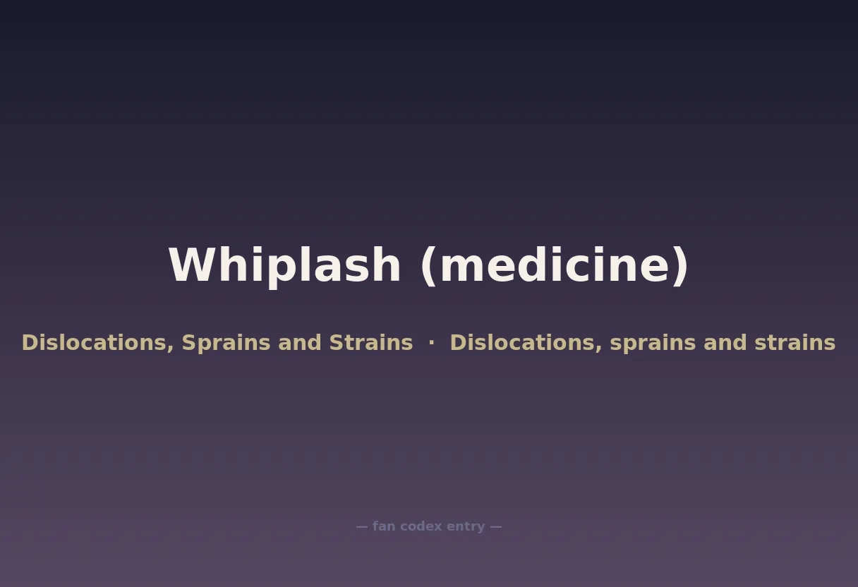 Whiplash (medicine)