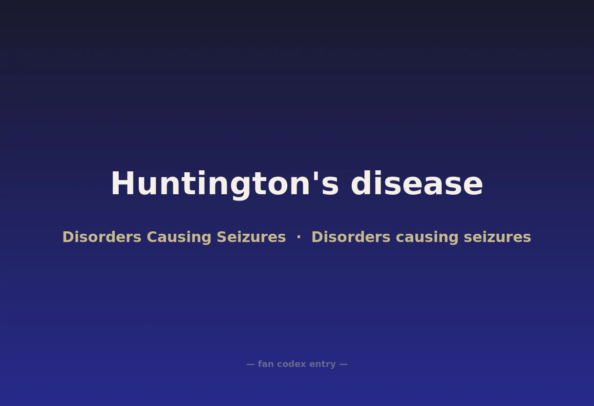 Huntington's disease