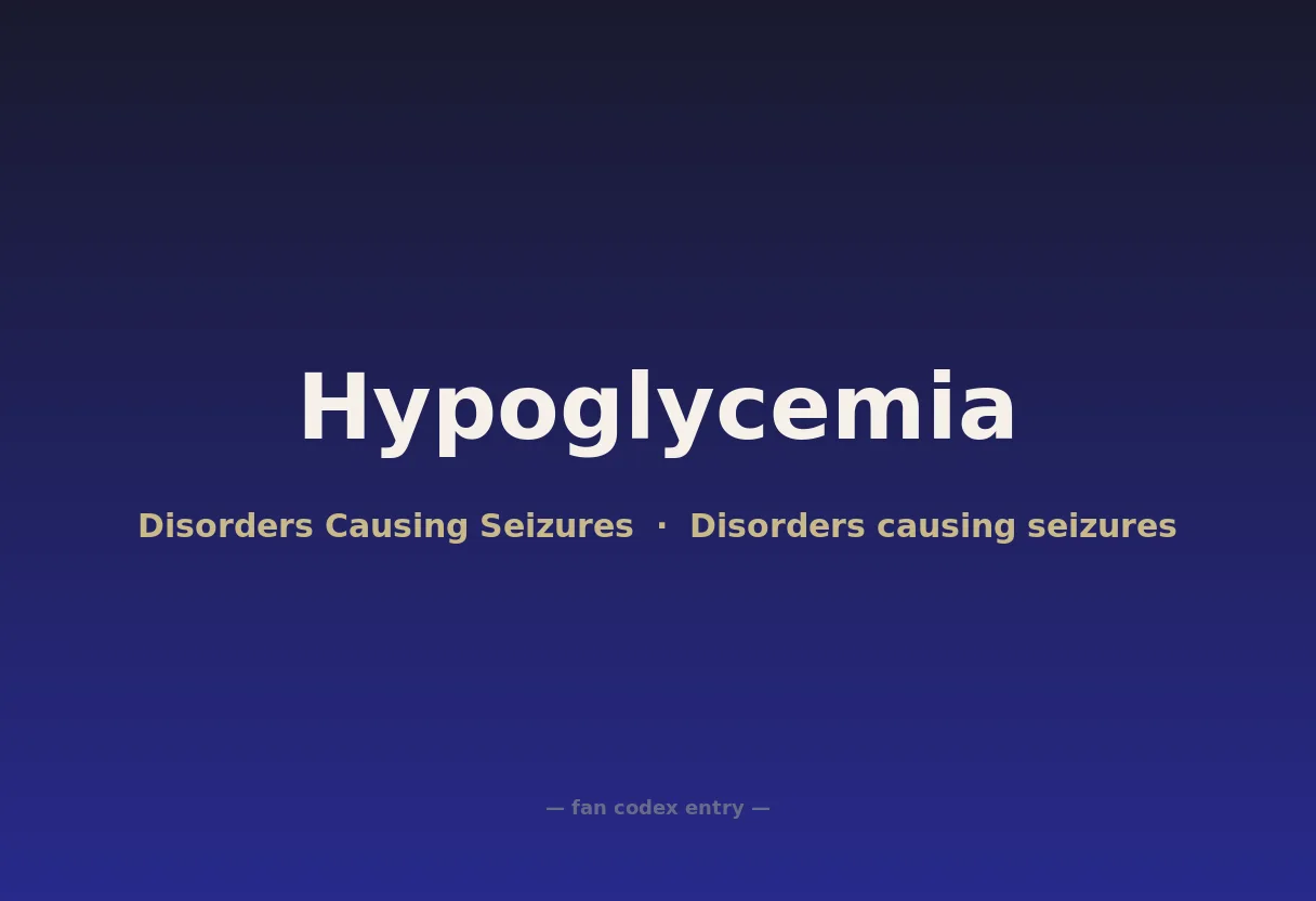 Hypoglycemia