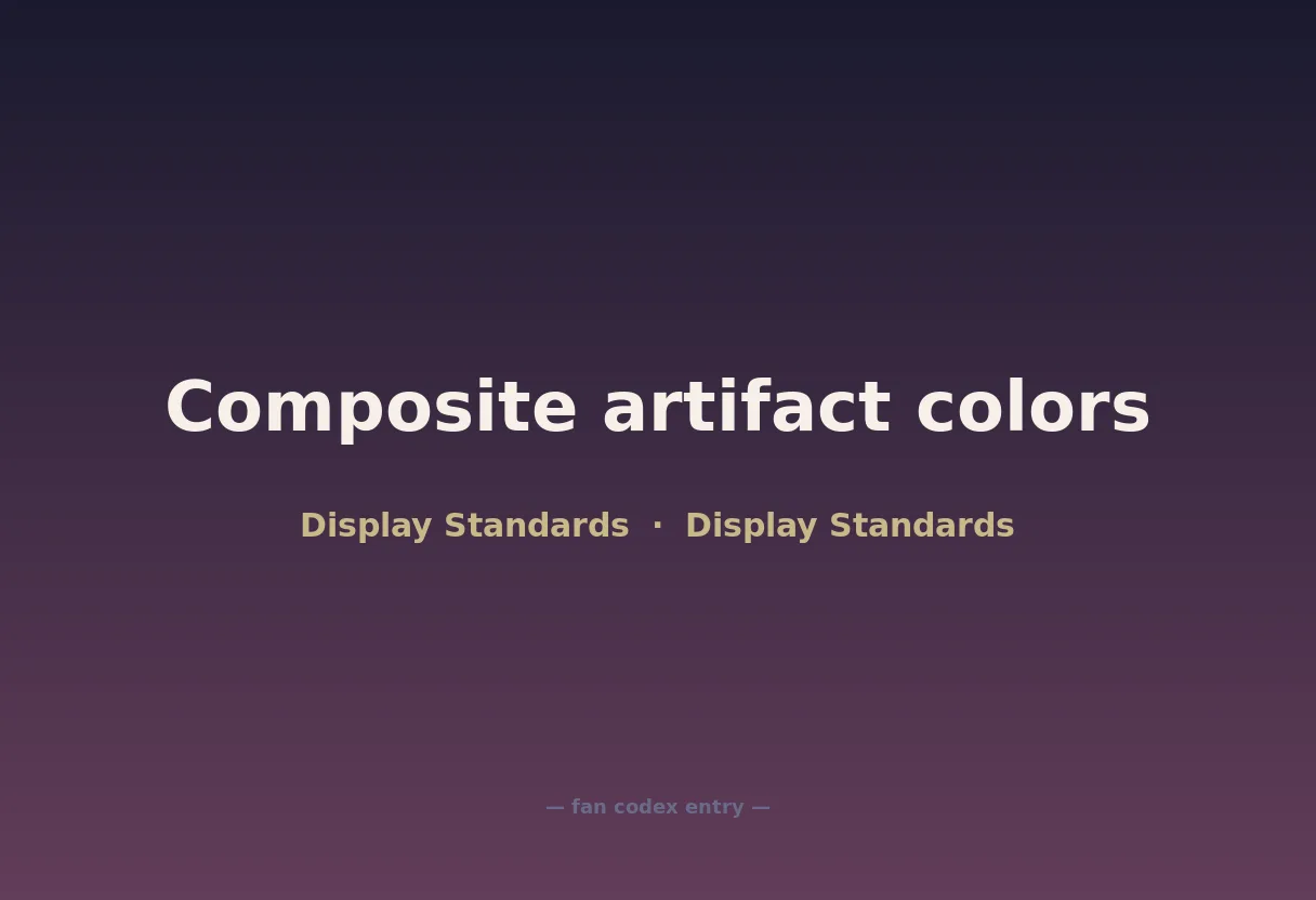 Composite artifact colors