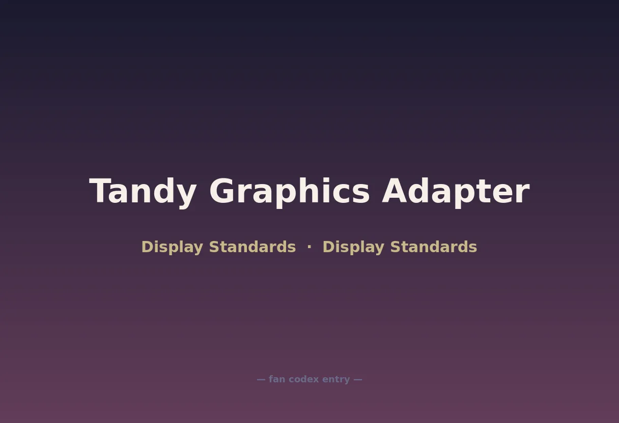 Tandy Graphics Adapter