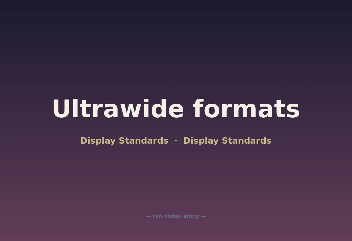 Ultrawide formats