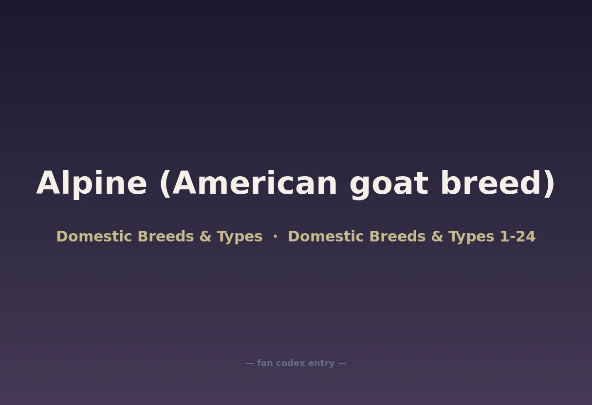 Alpine (American goat breed)