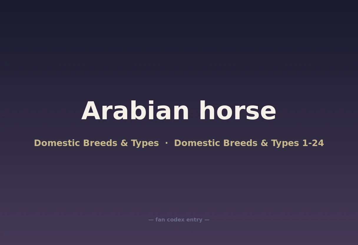 Arabian horse