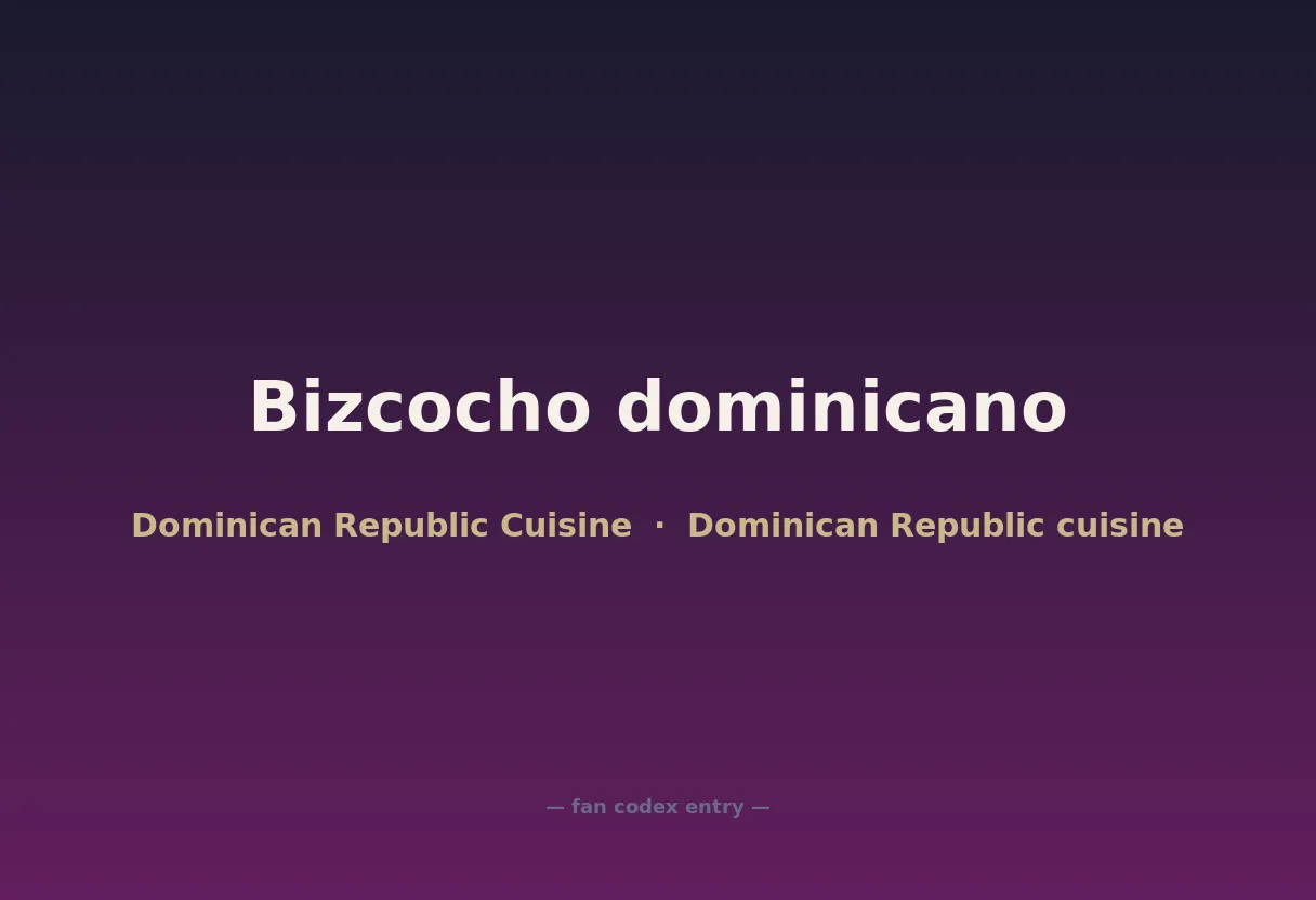 Bizcocho dominicano