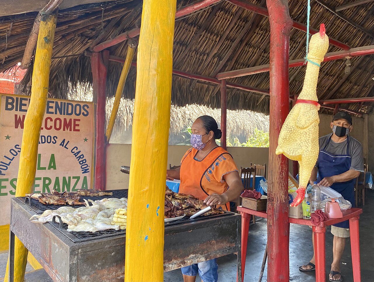 Pollo al carbón