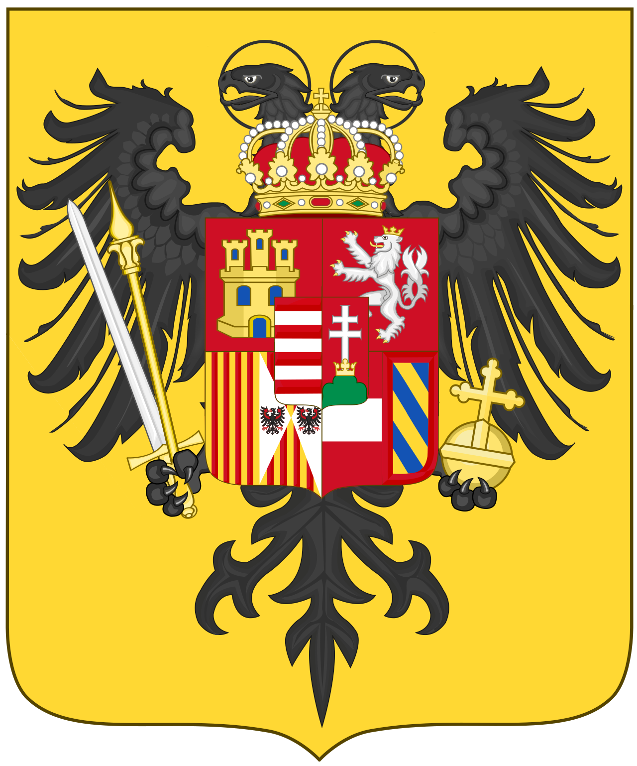 Coat of arms of Charles V, Holy Roman Emperor