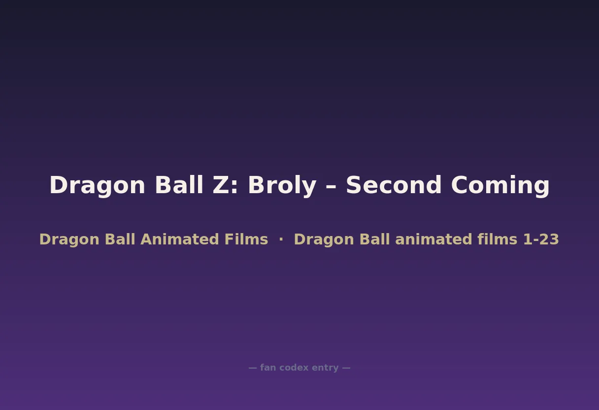 Dragon Ball Z: Broly – Second Coming