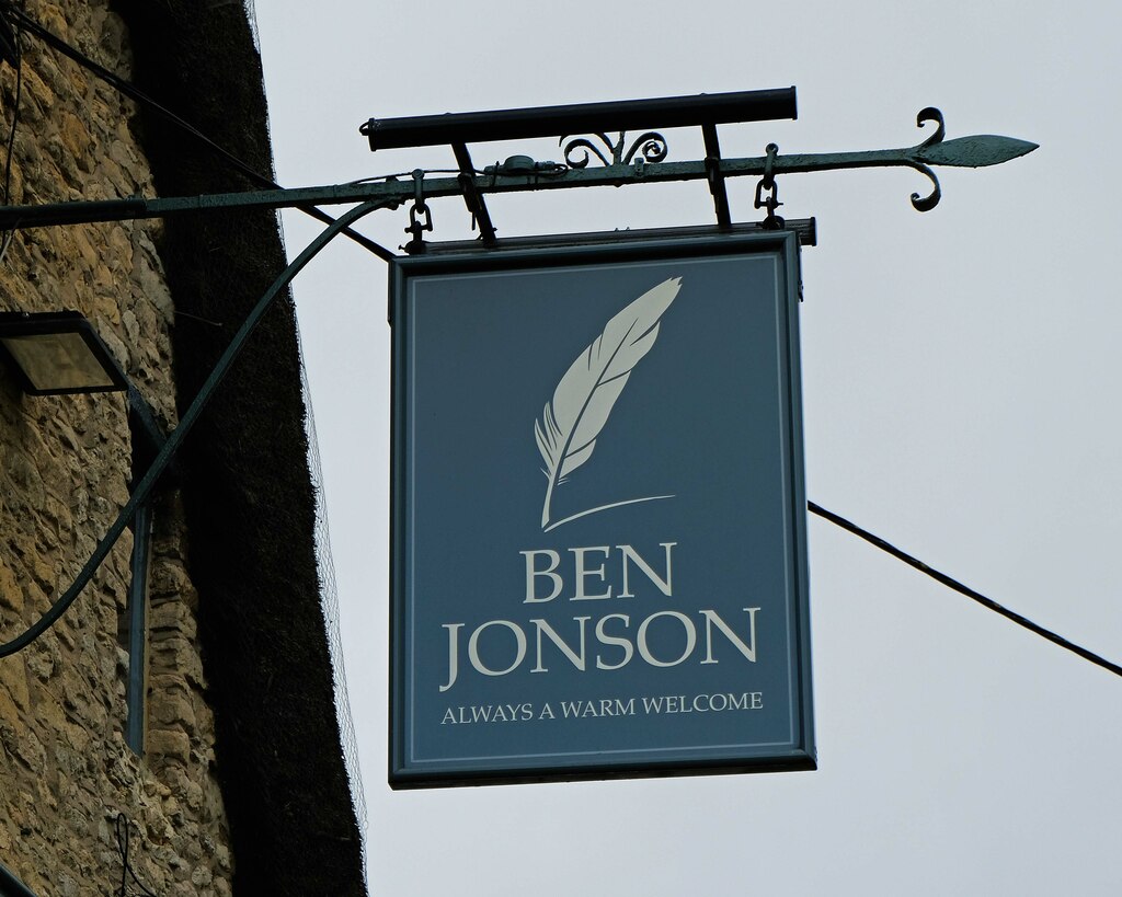 Ben Jonson (2) - sign, Northampton Road, Weston-on-the-Green, Oxon - geograph.org.uk