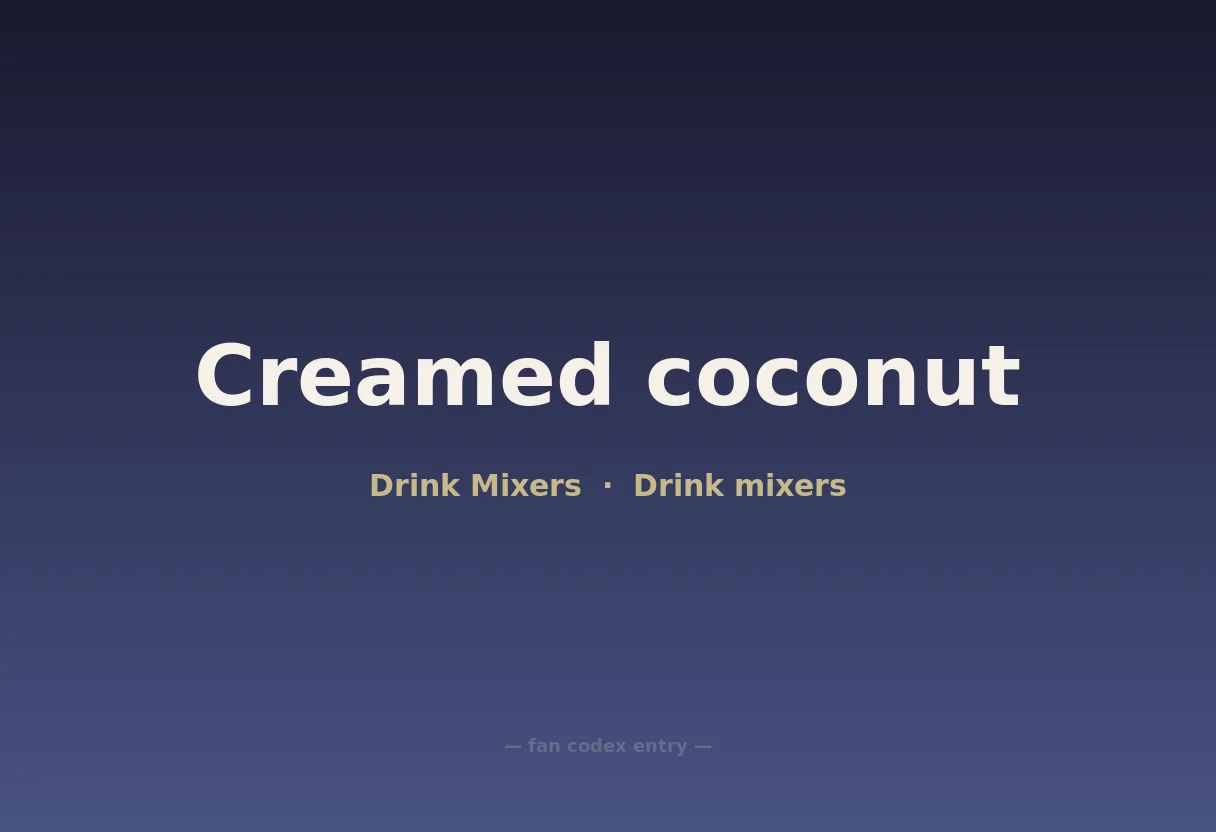 Creamed coconut