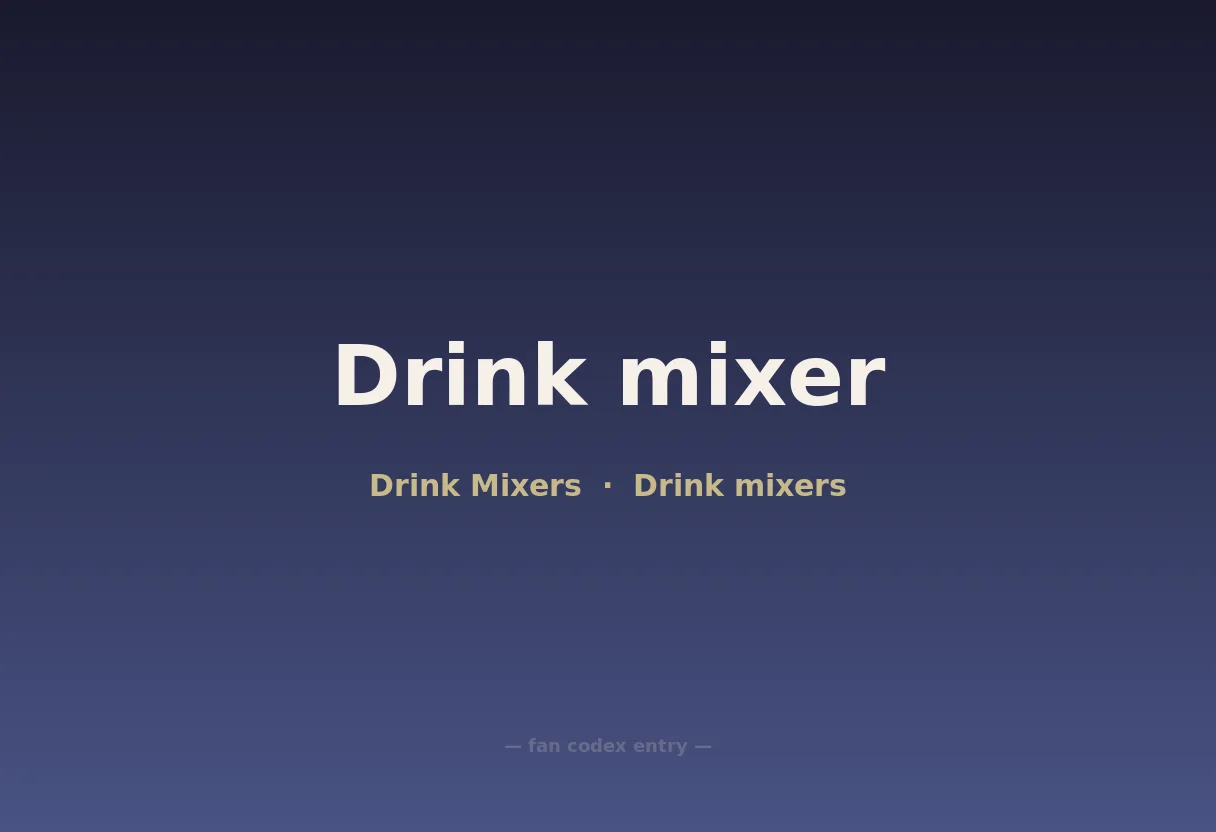 Drink mixer