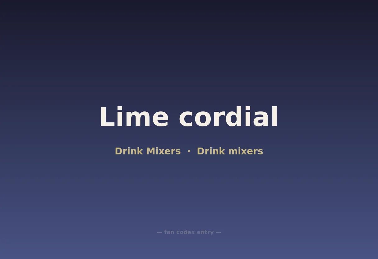 Lime cordial