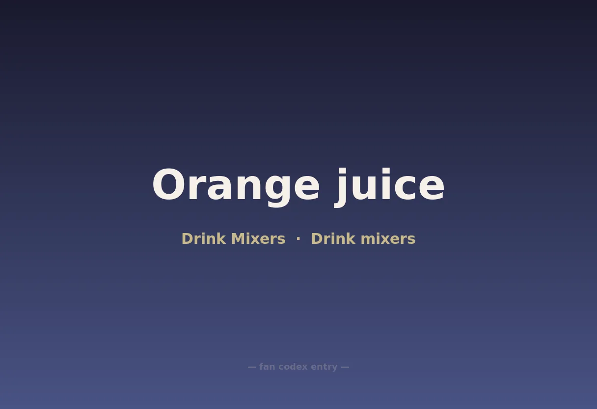 Orange juice