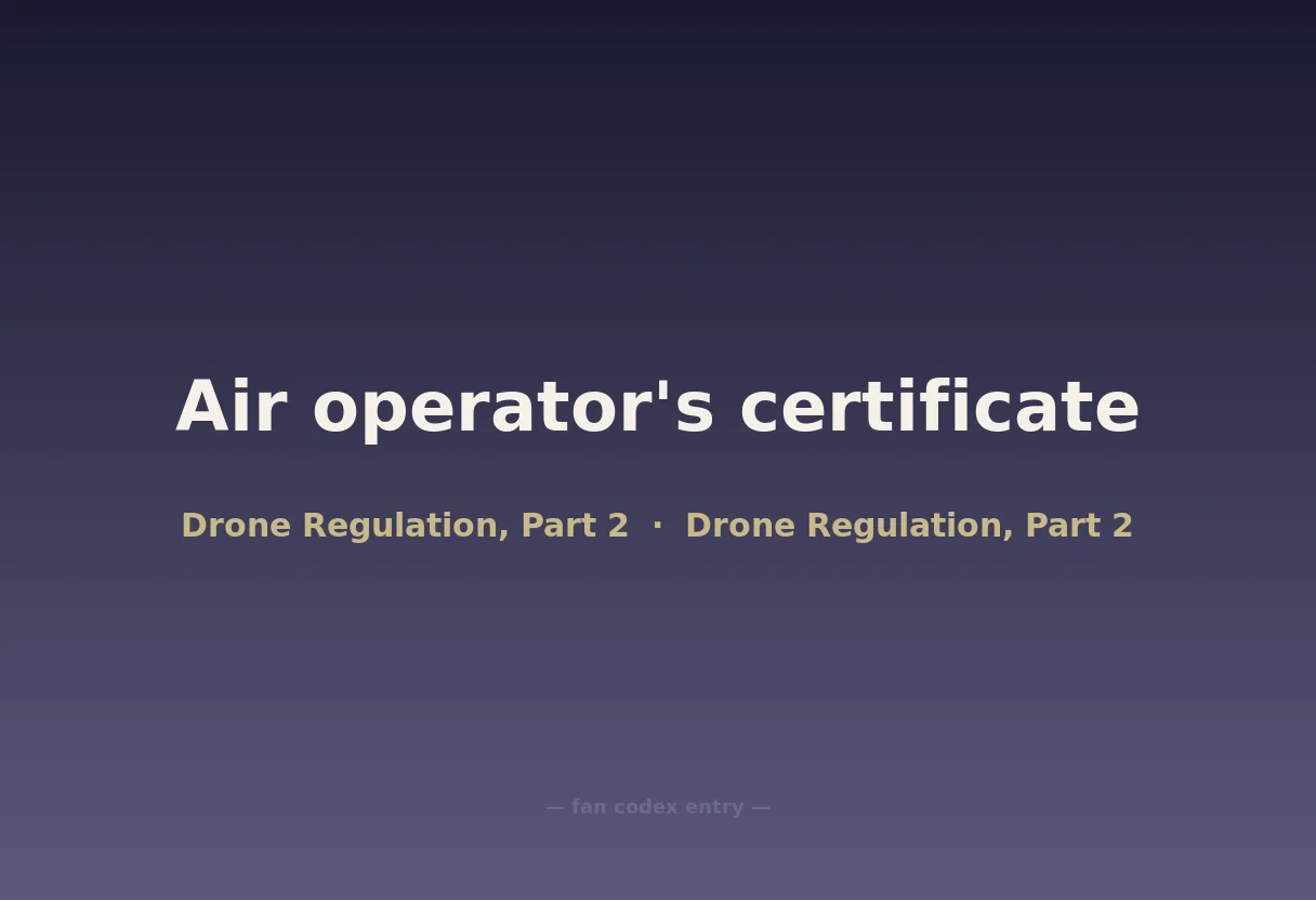 Air operator's certificate