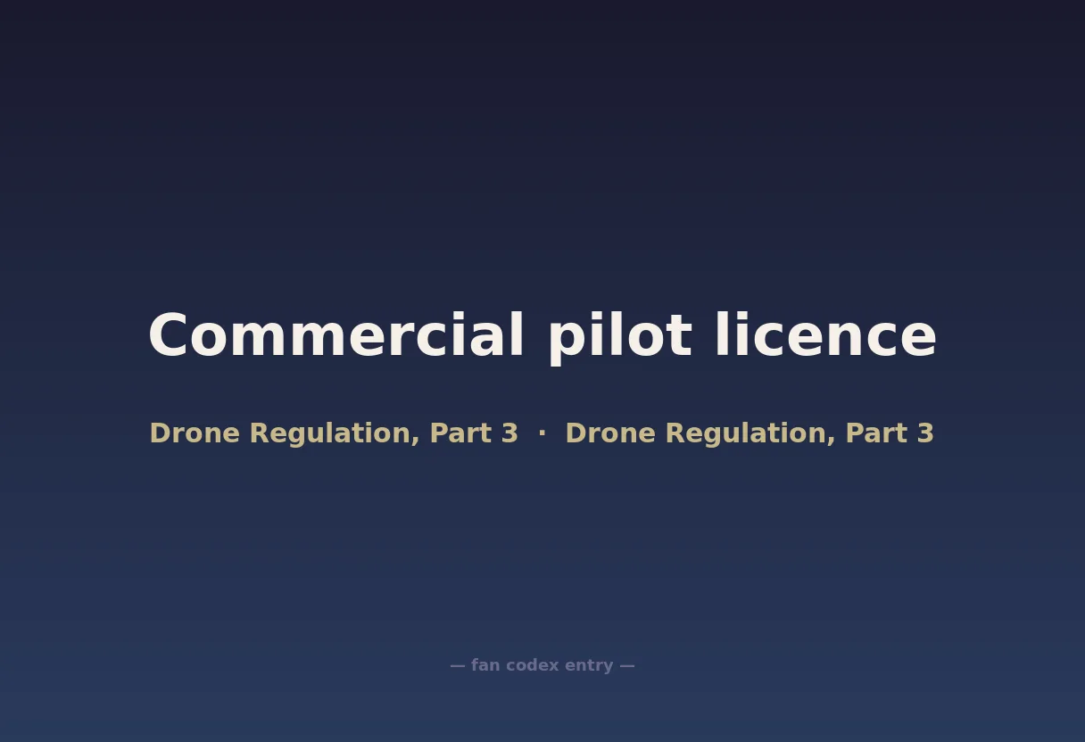 Commercial pilot licence