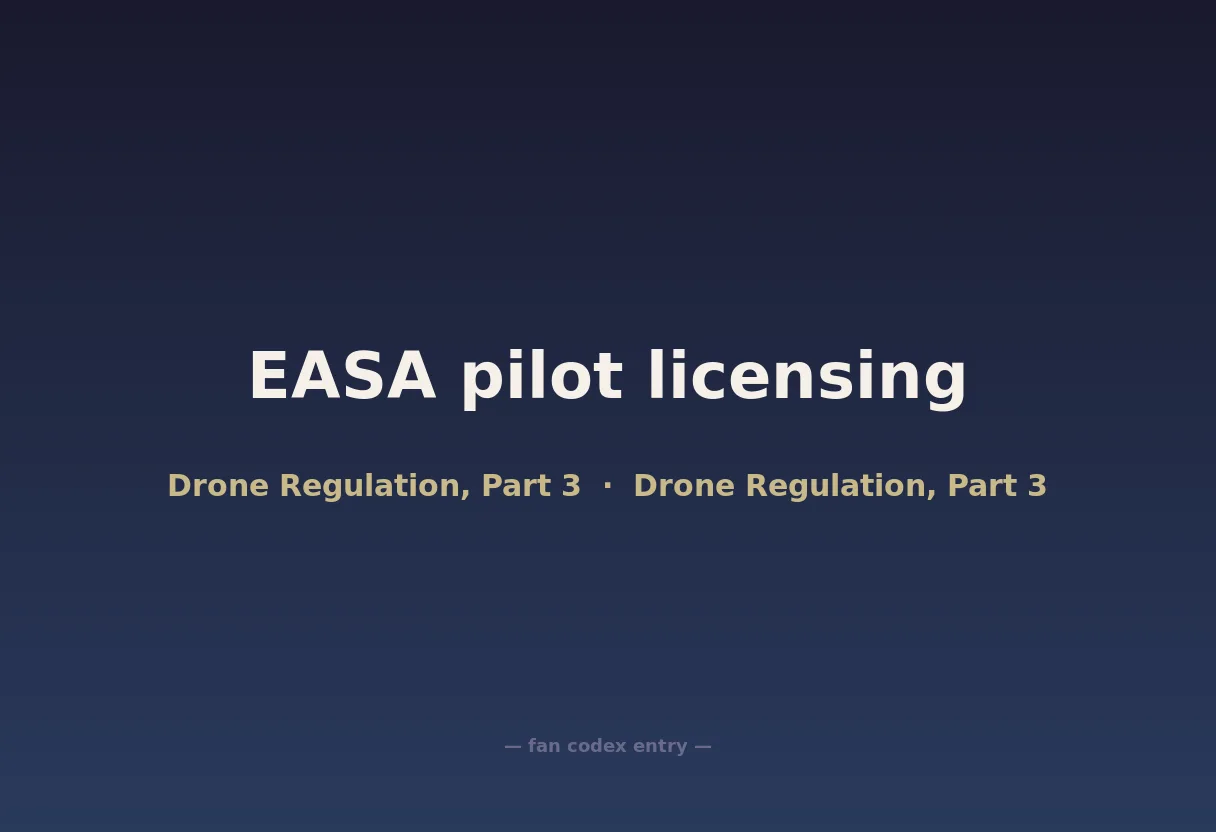 EASA pilot licensing