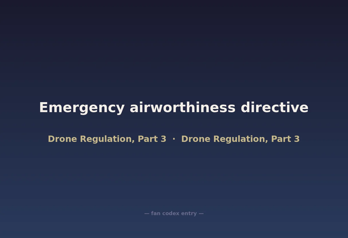 Emergency airworthiness directive