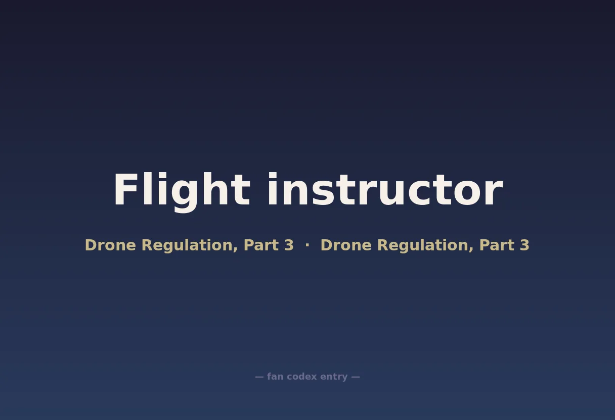 Flight instructor