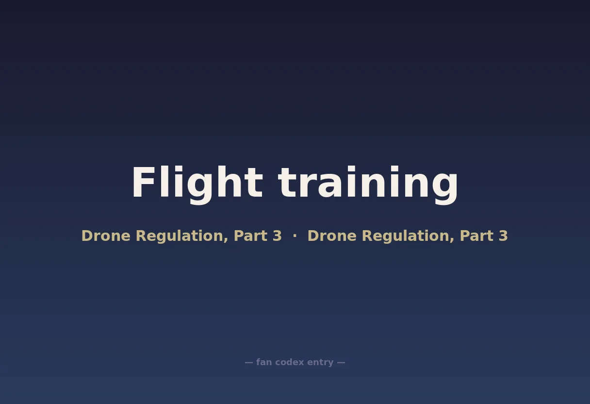 Flight training