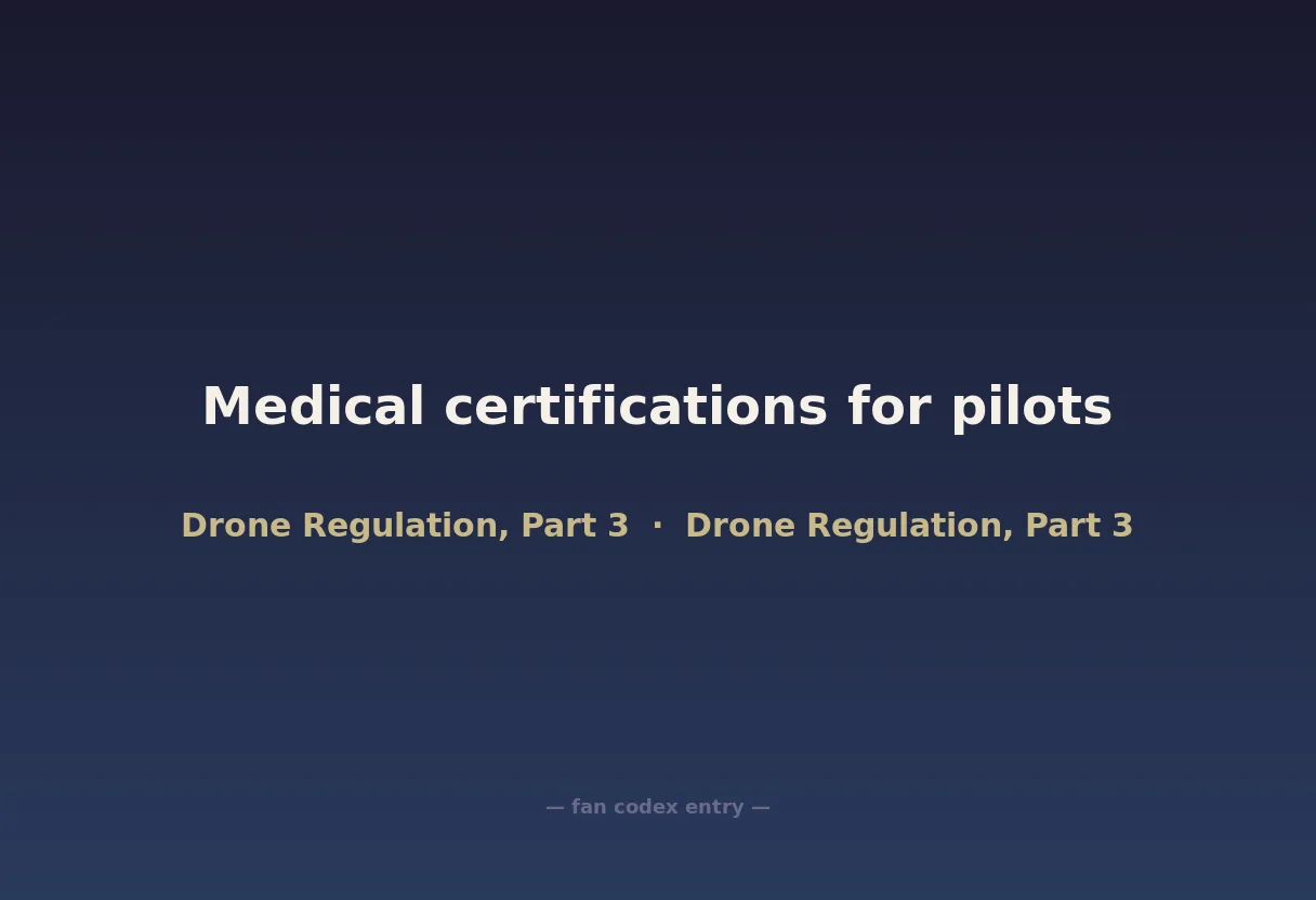 Medical certifications for pilots